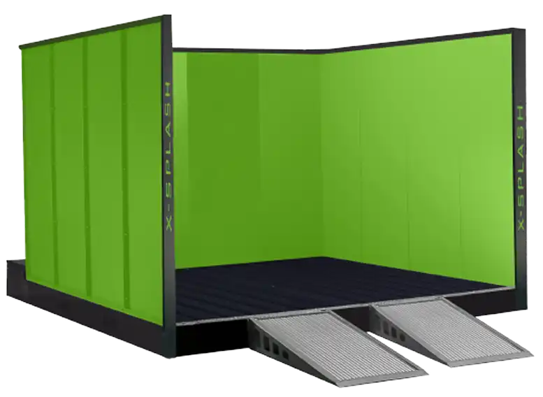 Wash systems for construction equipment and industrial vehicles